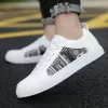 Men Leather Casual Shoes Outdoor Men's Casual Sneakers Male Comfort Lace Up Flats Sneakers Platform Concise Walking Men's Shoes 3