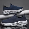 Running Shoes Men Lightweight Mesh Comfortable Flat Casual Walking Shoes Slip-on Unisex Sneakers for Men and Women Big Size 4