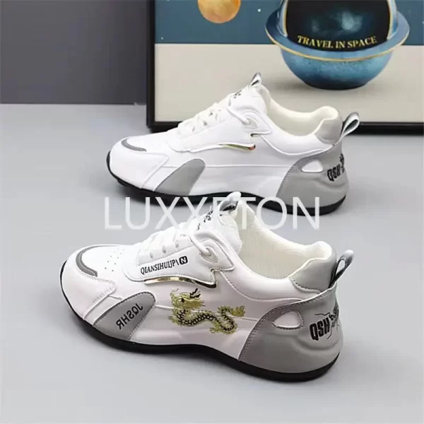 Men Leather Casual Sports Shoes Autumn New Fashion Waterproof Casual Sports Men Lightweight Breathable Non-slip Tennis Shoes 1