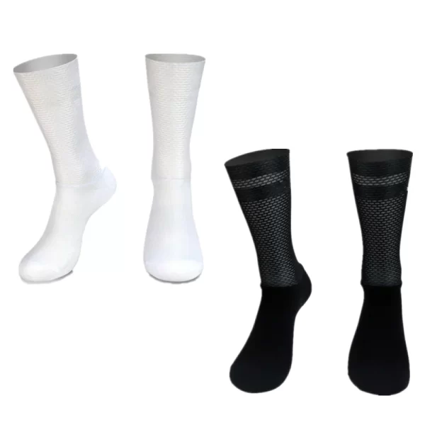 New Pro Team Aero Socks Anti Slip Silicone Cycling Socks Men Bicycle Sport Running Bike Socks Calcetines Ciclismo 1