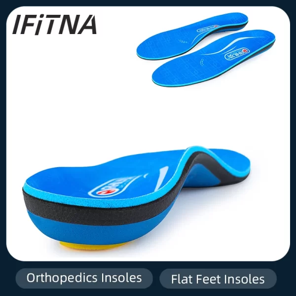 IFITNA Flat Feet Orthopedic Insoles Arch Support Template Plantar Fasciitis Orthotics Heel Pain Inserts Boots Sneaker Men Women 1