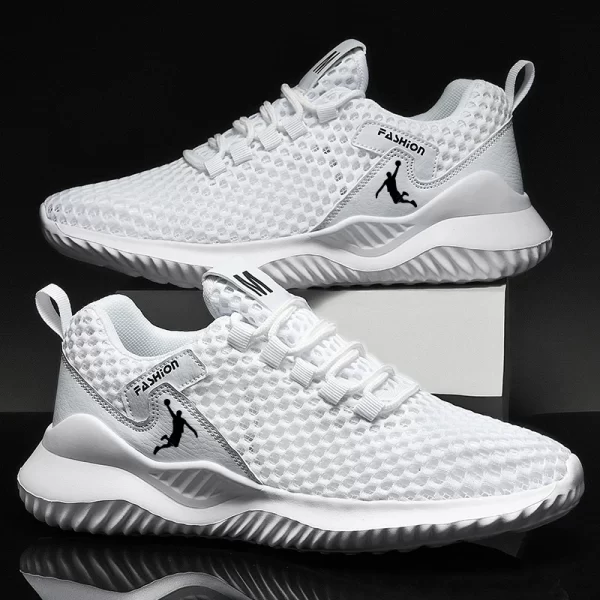 White Big Size Running Sneakers 1