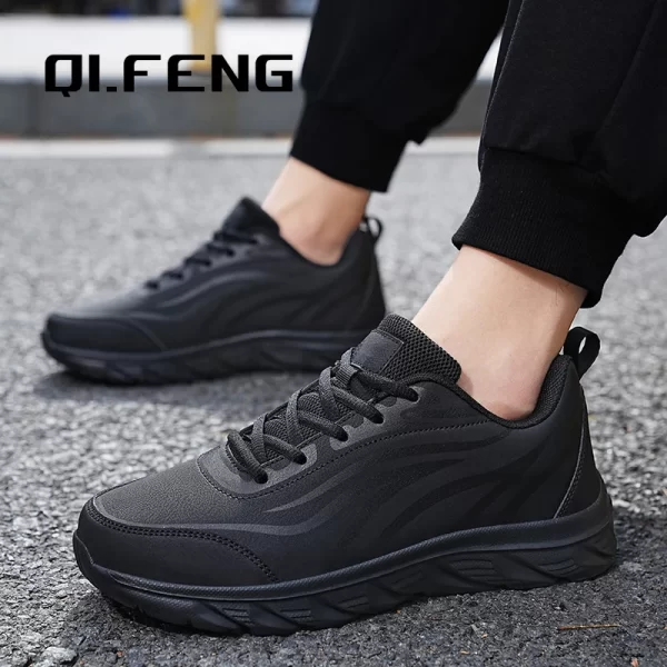 Sneakers Men Summer Trendy Light Weight Fashion Sport Footwear Boys Winter Running Mens Casual Shoes Walking Shoes All Black 1