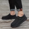 Plus Size Men's Solid Color Breathable Slip On Classic Loafer Shoes Comfy Casual Durable Lightweight Walking Shoes 3