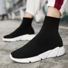 Knit High Top Socks Shoes Men Women Plus Size 35-47 Platform Men's Black Sneakers Slip On Lightweight Running Shoes Men Trainers 6