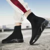 New Black Couples Sock Running Shoes Breathable Mesh Men's Socks Sneakers Big Size 47 Comfortable Non-slip Womens Slip-on Shoes 2