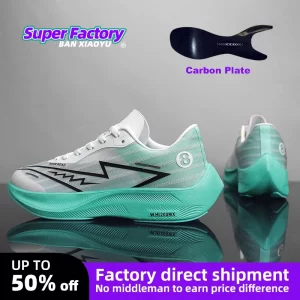 Carbon Plate Marathon Air Cushion Men Sports Running Shoes Breathable Lightweight Women's Comfortable Athletic Nonskid Sneakers 1