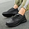 HOBM Men's Running Shoes Ultra Light Tennis Sport Breathable Sneakers Tenis Masculino Black Mesh Walking Casual Jogging Trainers 3