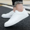 Men Leather Casual Shoes Outdoor Men's Casual Sneakers Male Comfort Lace Up Flats Sneakers Platform Concise Walking Men's Shoes 6