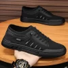 Summer Casual Sneakers for Men Breathable Loafers Lightweight Round Head Solid Colour Non-slip Flats Zapatillas Para Hombres 3