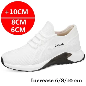 Sneakers Men Elevator Shoes Hidden Heels Breathable Heightening Shoes For Man Increase Insole 10 CM 8 6CM Optional Height Shoes 1