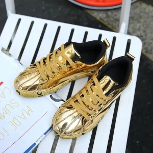 Gold & Silver Hip Hop Sneakers 1