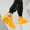 Yellow Mesh Breathable Running Sport Shoes Sneakers Men Light Soft Thick Sole Hole Couple Shoes Athletic Sneakers Women Shoes 6