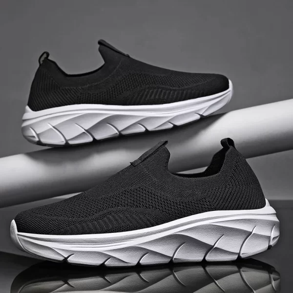 Running Shoes Men Lightweight Mesh Comfortable Flat Casual Walking Shoes Slip-on Unisex Sneakers for Men and Women Big Size 1