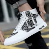 High Top Sneakers for Men Fashion White Lace-up Skateboarding Shoe Breathable Hip Hop Men Casual Sport Shoes Zapatillas De Skate 6