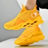 Yellow Mesh Breathable Running Sport Shoes Sneakers Men Light Soft Thick Sole Hole Couple Shoes Athletic Sneakers Women Shoes 5