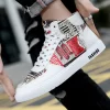 High Top Sneakers for Men Fashion White Lace-up Skateboarding Shoe Breathable Hip Hop Men Casual Sport Shoes Zapatillas De Skate 5