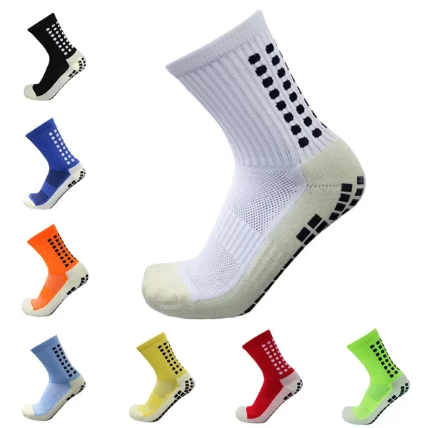 New Sports Anti Slip Soccer Socks Cotton Football Men Grip Socks calcetas antideslizantes de futbol 1