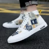 High Top Sneakers for Men Fashion White Lace-up Skateboarding Shoe Breathable Hip Hop Men Casual Sport Shoes Zapatillas De Skate 3