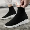 New Black Couples Sock Running Shoes Breathable Mesh Men's Socks Sneakers Big Size 47 Comfortable Non-slip Womens Slip-on Shoes 4