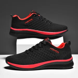 New Cheap Black Sneakers Men Sport Shoes Mesh Breathable Mens Walking Shoes Ultralight Sneakers Male Size 48 Tennis shoes homme 1