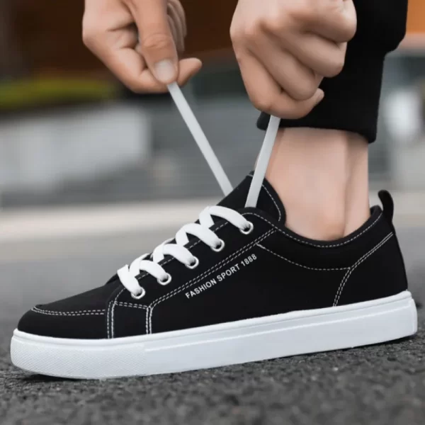 Men's Casual Shoes Classic Breathable Canvas Shoe Lace-up Vulcanize Shoes for Men Llight Walking Flats Big Size48Tenis Masculino 1