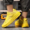 Summer Marathon Running Tennis Mens Yellow Sneakers Mesh Breathable Sneakers Men Plus Size 47 Light Casual Walking Shoes Men 2